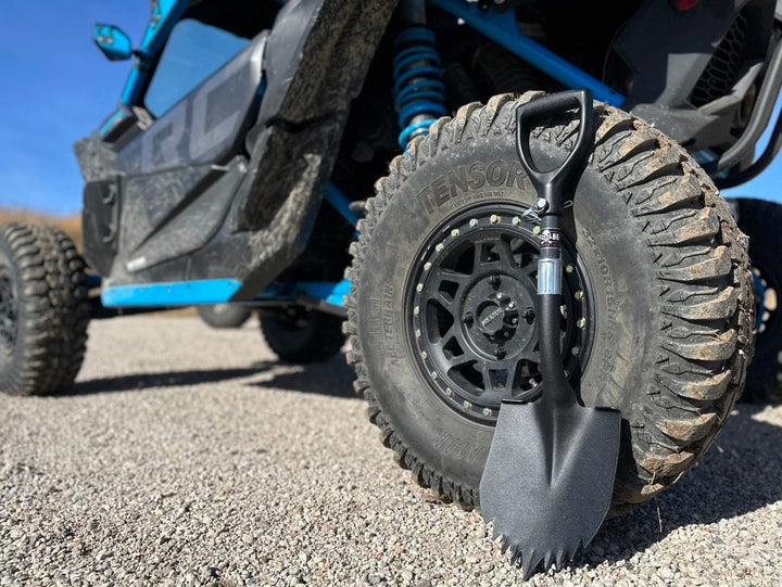 Krazy Beaver Mini Shovel  with guard (Textured Black Head / Black Handle 