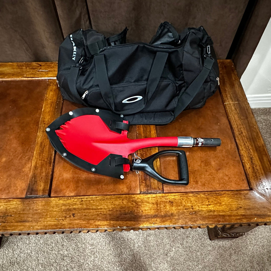 Krazy Beaver Mini Shovel  with guard(Textured Red Head / Black Handle 