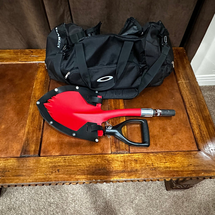 Krazy Beaver Mini Shovel  with guard(Textured Red Head / Black Handle 