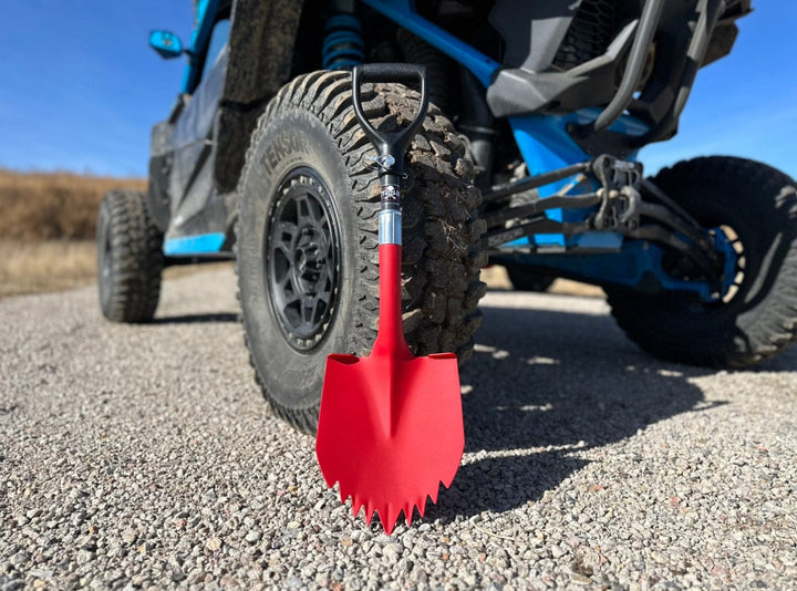 Krazy Beaver Mini Shovel  with guard(Textured Red Head / Black Handle 