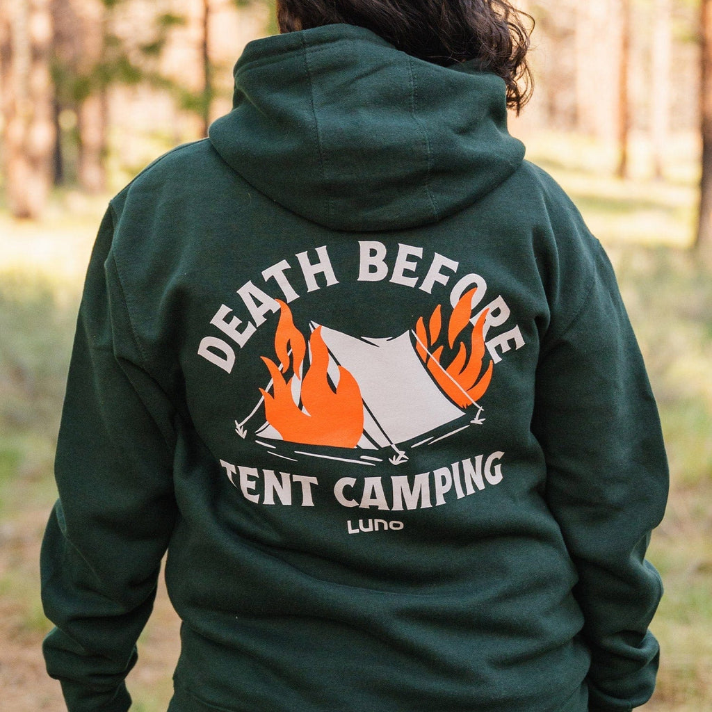 Death Before Tent Camping Hoodie