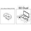 60L Dual-Zone Drawer Refrigerator & Freezer