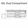 60L Dual-Zone Drawer Refrigerator & Freezer