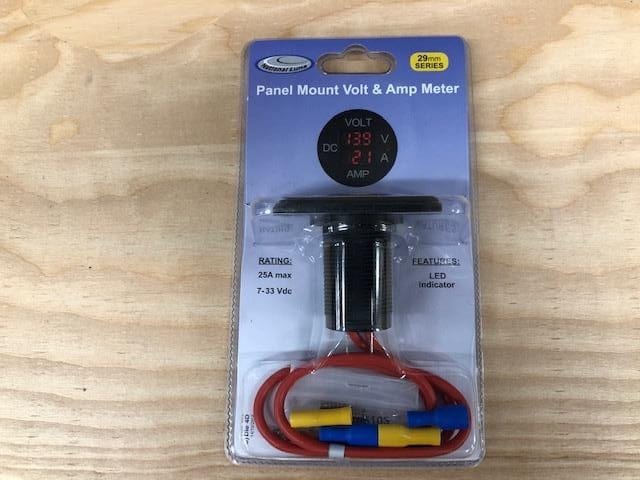 29mm Panel Mount Volt &amp; Ammeter (7-33V/0-25A)