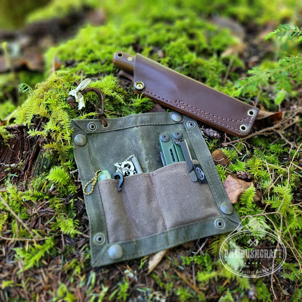 EDC Waxed Canvas Travel Tray for your Gear and EDC 2.0