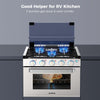 Camplux 17" RV Oven W/3 Burners Cooktop