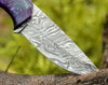 Arcane Handmade Custom Damascus Knife with Resin Handle