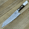 Aurora VG10 Damascus Steel Knife with Exotic Olive Wood Burl & Mother of Pearl Handle