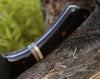 Ember Damascus Cleaver Knife with Bone & Exotic Wenge Wood Handle