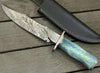 Behemoth 7.0" Damascus Steel Handmade Hunting Knife with Bone Handle