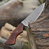 Bolt Damascus Custom Hunting Knife with Exotic Rose Wood Handle