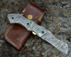 Damascene Gentleman's Cool Damascus Pocket Knife with Damascus Handle & Sheath