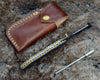 Damascene Gentleman's Cool Damascus Pocket Knife with Damascus Handle & Sheath