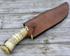 Glimmer - Damascus Bowie Knife with Bone Mosaic Handle