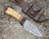 Hacker Camp knife Stacked Leather Handle