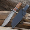 Innovator Damascus Bowie Knife with Rosewood Handle