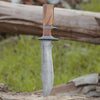 Innovator Damascus Bowie Knife with Rosewood Handle
