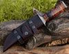 Flux Bowie Knife with Stacked Leather Handle