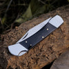 Pocket Knife with Exotic Bull Horn Handle & Sheath Personalized