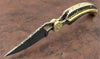 Elegance Handmade Personalized Damascus Folding Hunting Knife with Damascus Handle