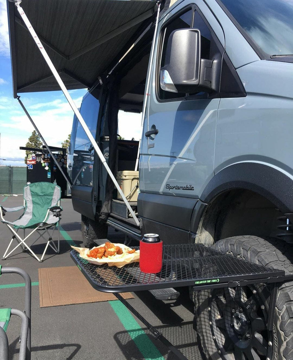 Large Steel Camping Table - by Tailgater Tire Table