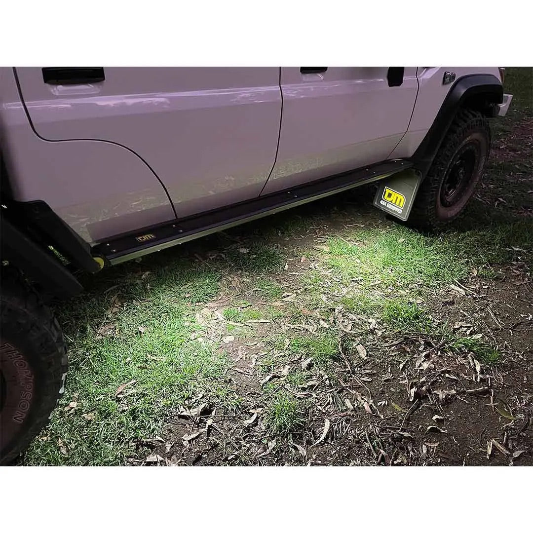 TJM Rock Slider Steel Tex Black Land Cruiser 70 Series