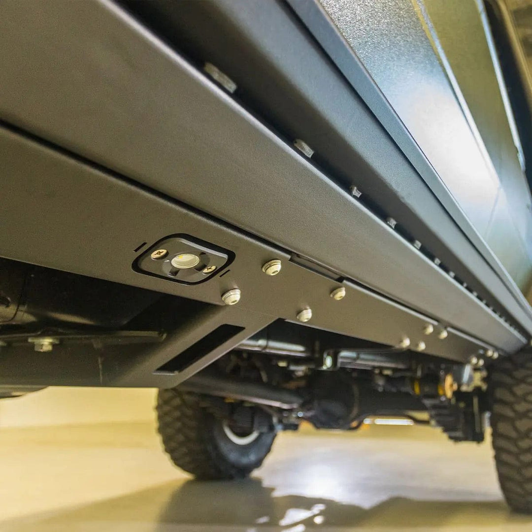 TJM Rock Slider Steel Tex Black Land Cruiser 70 Series