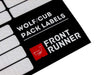 Wolf / Cub Pack Organizing Labels by Front Runner